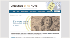 Desktop Screenshot of childrenonthemove.org.uk